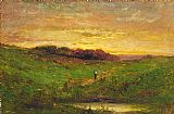 Edward Mitchell Bannister Sunset i painting